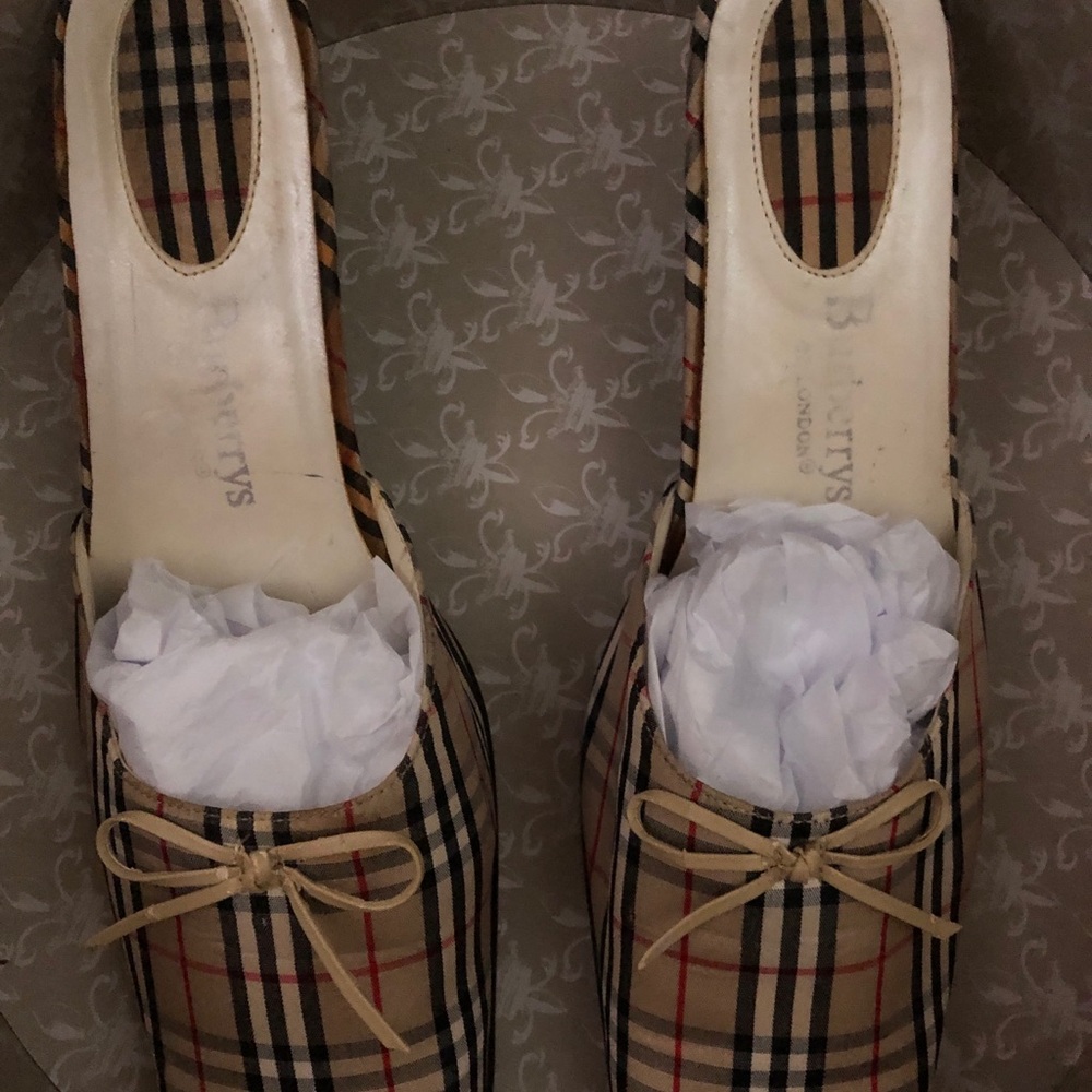 Vintage Burberry Mules